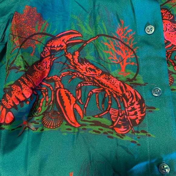 Collection silk twill shirt in lobster print Size 10 - Picture 3 of 5
